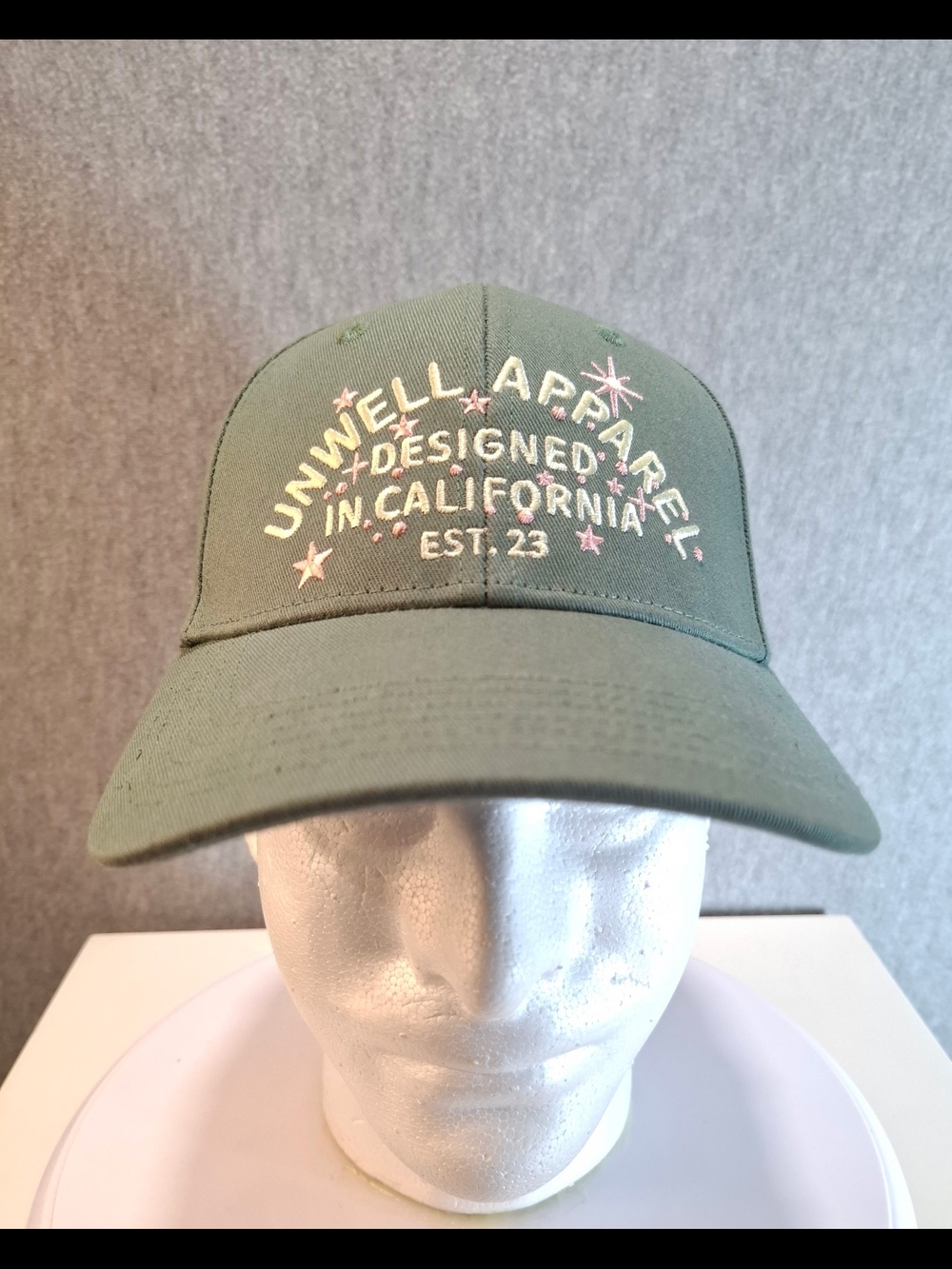 Unwell Apparel Olive Baseball Cap - Designed in California